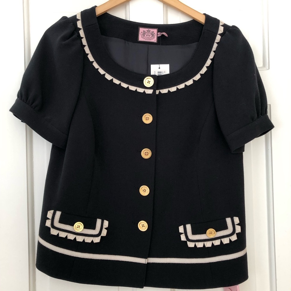 Juicy Couture Black and Pink Label Jacket S/S Jacket NWT